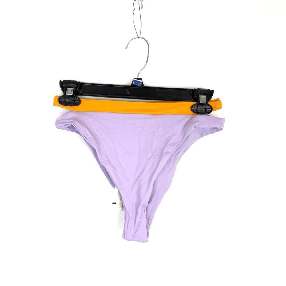 L Space Women’s Purple High Waist Bikini Bottom Size M